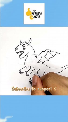 How to Draw a Dragon | Easy Drawing Tutorial for Kids | Drawing Eazy