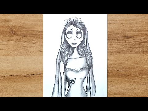How to Draw Emily from Corpse Bride | Step by Step Pencil Drawing