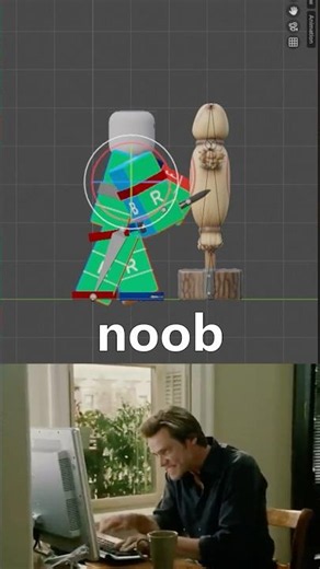 Roblox Animator: Noob vs Pro Knife Attack 🔪 #roblox #robloxgamedesign #blender