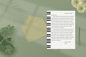 Piano Keys Letterhead Template, Editable Stationery (digital Download) - Etsy Canada