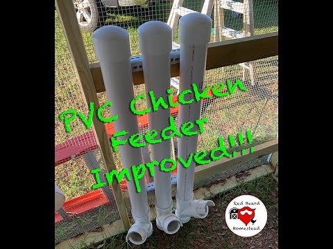 PVC Chicken Feeder... IMPROVED DESIGN!!!