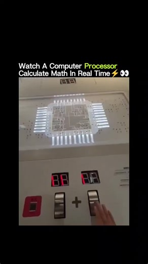 PlayFun Science on Instagram: "Most people never get to see how a computer actually thinks. This interactive exhibit magnifies what happens inside a CPU to a giant, visible scale. Move the sliders and you change the input, which the system instantly converts into binary — streams of 0s and 1s. Lights trace the flow of electricity through logic gates, revealing how calculations are made. It strips away the mystery and shows how hardware turns energy into answers. A brilliant way to understand the