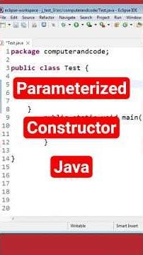 parameterized constructor java