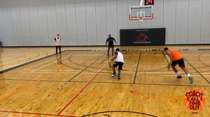 This basketball drill is great to help players get game repetitions attacking the basket and reading the defense at full speed. Keys to success: The ‘Driver’ continues to the basket until a defender stops them. Once their path has been stopped by the help defender a quick pass is required for the corner shot. Do not let the Driver wait too long to make the pass or penetrate too deep or they risk an offensive foul or the defense can recover. Elapsed Time: After each player has had equal time at e