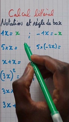Calcul littéral : notations et règles de base