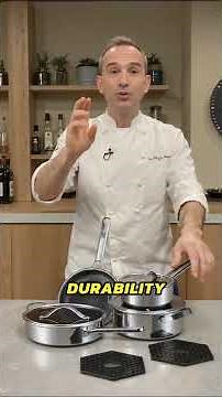 Roomena Pots and Pans Set Hybrid Stainless Steel, 10PC Nonstick Tri-Ply Cookware Set