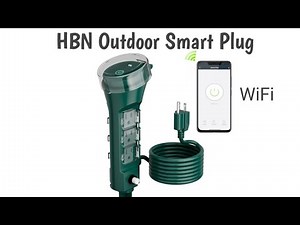 HBN Waterproof Outdoor WiFi Smart Plug (Remote and Voice Assistant)