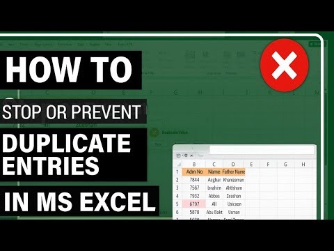 How to Stop or Prevent Duplicate Entries in Ms Excel