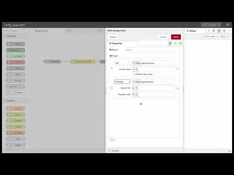 Change node | Node-RED
