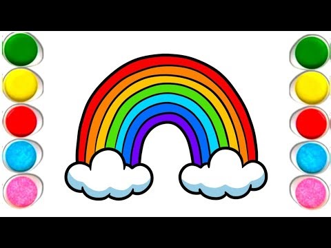 Easy & simple rainbow drawing |🌈| How to draw A rainbow for kids & toddlers | #drawing #colouring