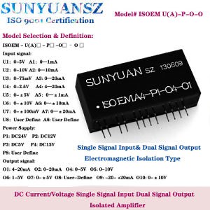[Hot Item] One Input and Two Output 0-5V 4-20mA to 0-10V 0-20mA DC Current Voltage Signal Isolator