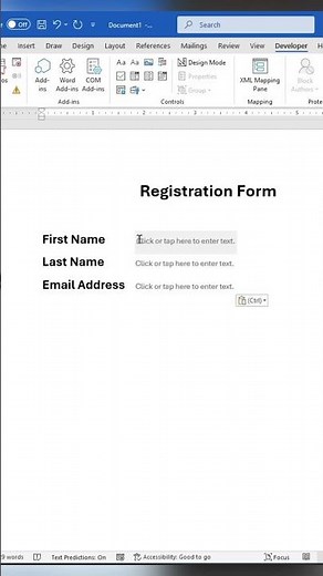 Add POWERFUL Content Controls to Your MS Word Form NOW!