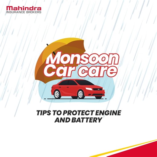 138K views | Time for some Monsoon Car Care! Here are some tips to keep your engine and vehicle battery functioning well during the heavy rains. For the right Insurance as per your need, write to us at insurance.care@mahindra.com or call on 1800-266-2626 or visit PayBima https://bit.ly/3fXzTaY #Mahindra #Insurance #Brokers #CarInsurance #MotorInsurance #Monsoon #Rain #Protect #Secure #HereForYou | Mahindra Insurance Brokers Limited | Facebook
