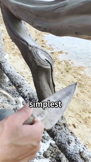 She Uses Only Concrete and Rebar to Create Fences That Look Like Wood#funny