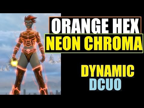 DCUO Orange Hex Neon Chroma Material - Resurgence Mega Capsule - DC Universe Online
