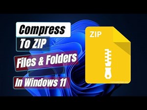 How to Compress to ZIP Files and Folders In Windows 11