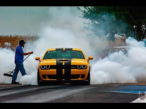 Hellcat Burnout Compilation - 900hp and tire smoke!