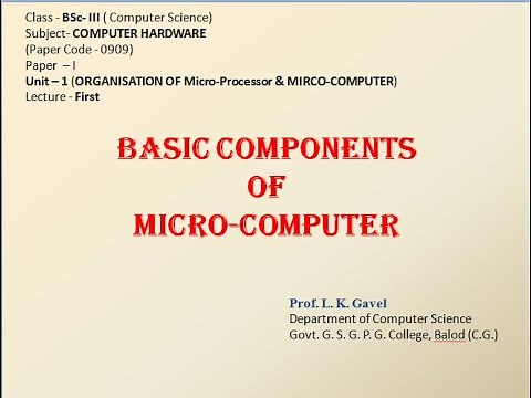 Basic Components of Micro-Computer BSc-III(CS) Lecture_1