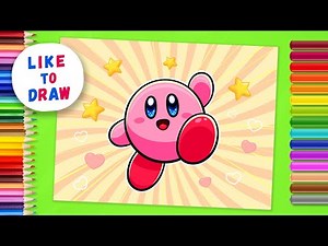 How to Draw KIRBY step by step | Cute Pink Nintendo Hero Drawing Tutorial | Simple Easy Guide Tips