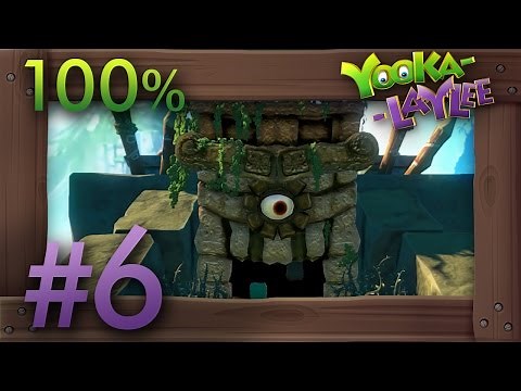 Yooka-Laylee 100% Walkthrough Part 6 - World 1 Tribalstack Tropics #2 (All Quills, Pagies & Secrets)