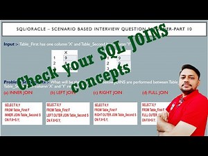 SQL Interview Questions and answers Part 10 | Check your SQL JOIN Concepts