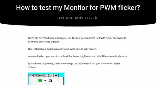 How to test my Monitor for PWM flicker? | IrisTech