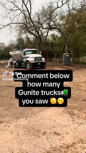 Finishing a 700,000 Gunite Swimming Pool with Multiple Trucks