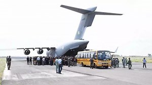 IAF C-17 aircraft lands at Hindon IAF base from Kabul with 168 people, including 107 Indians | https://bit.ly/3gpghN8 | The Economic Times