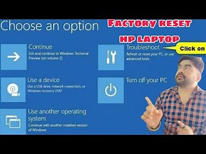 How To Factory Reset HP Computer - Restore To Factory Settings - Using Windows 10