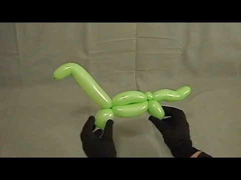 Learn how to make a balloon animal longneck dinosaur using balloon twisting