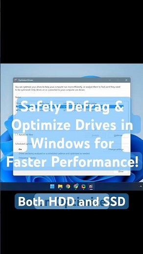 Defrag & Optimize Drives to Boost Performance in Windows