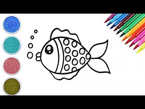 Colorful Fish Drawing for Kids | Easy & Cute Fish Drawing