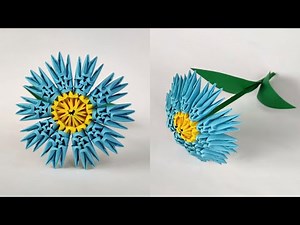 Easy 3d origami CHAMOMILE | How to make a modular flowers