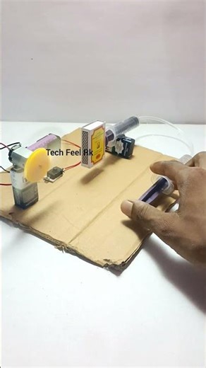 DC Motor Automatic Matchstick Lighter Experiment #youtubeshorts