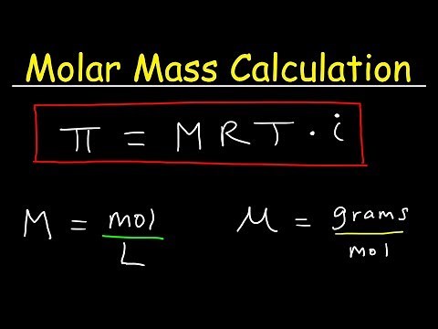 Molar Mass From Osmotic Pressure - Molarity & Van't Hoff Factor - Chemistry Problems