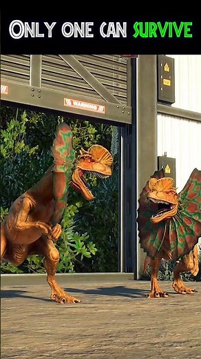 T-Rex🐊 vs Dhilophosaurus🦖 Jurassic World Evolution 3🌱#jurassicworld #dinosaurs #dinosaurshorts