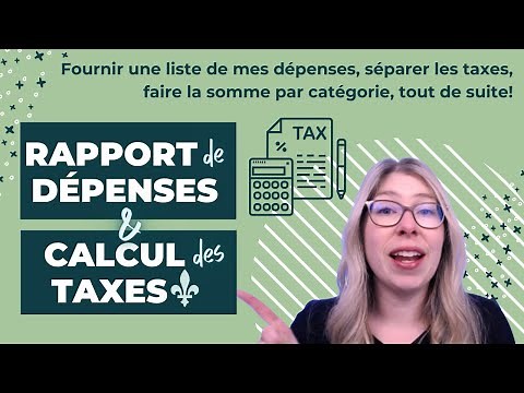 Comptabilité: Comment créer un tableau Excel pour gérer ses revenus et dépenses; (TPS/TVQ) au Québec