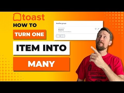 Toast POS: Create Item With Multiple Options