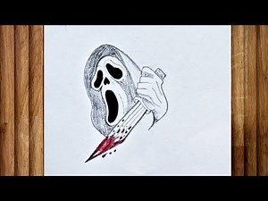 Learn to Draw Ghost Face Horror Art Step by Step | Drawing Tutorial for Beginners & Pros |