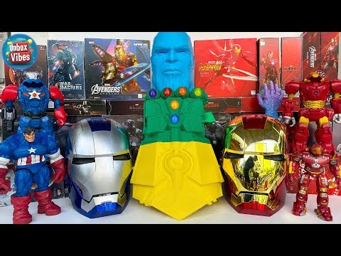 Satisfying Unboxing:Marvel Infinity Gauntlet Electronic Fist vs Spider-Man Rescue batman vs iron man