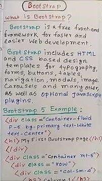 What is Bootstrap? explain with examples l Know the basic knowledge of bootstrap #bootstrap #shorts