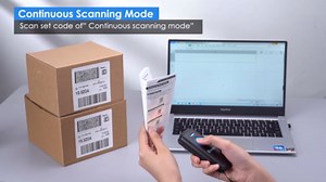 Eyoyo QR Code Scanner Bluetooth, with Volume Adjust Button and Physical Power Switch, Portable 2D Bar Code Scanner for Inventory, 2.4G Cordless Image Reader for Tablet iPhone iPad Android iOS PC POS