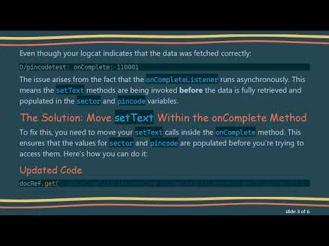 Resolving TextView Value Issues with Data from Firestore in Android