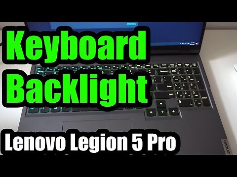 Lenovo Legion 5 Pro: Keyboard RGB light customization (Fn + Space Bar, Lenovo Vantage app)