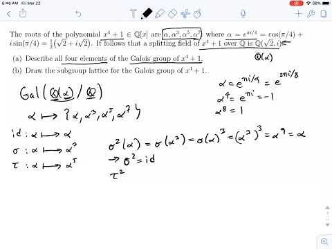 Galois Extensions: An Example of Finding a Galois Group