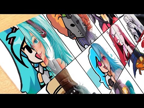 Drawing Cartoon vs Realistic / Friday Night Funkin Mods