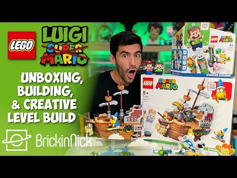 New LEGO Luigi + Super Mario Sets Unboxing, Review & Creative Level Build