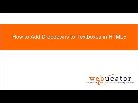 How to Add Dropdowns to Textboxes in HTML5