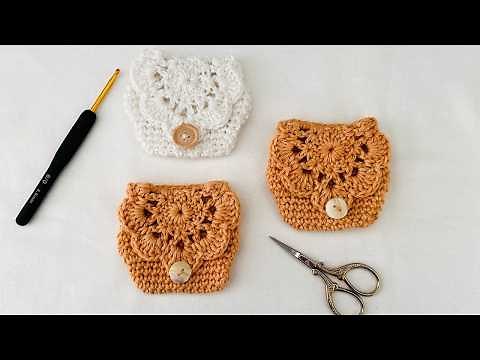 Crochet Vintage Coin Purse | Easy Crochet Coin Purse | Crochet Small Purse Tutorial