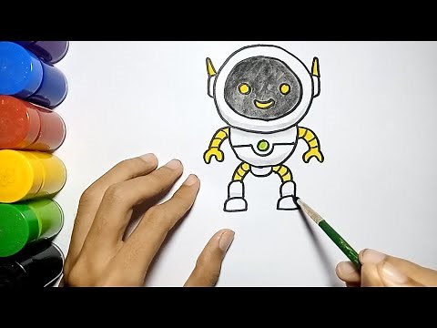 Simple Robot Drawing Tutorial | How to draw a robot easy